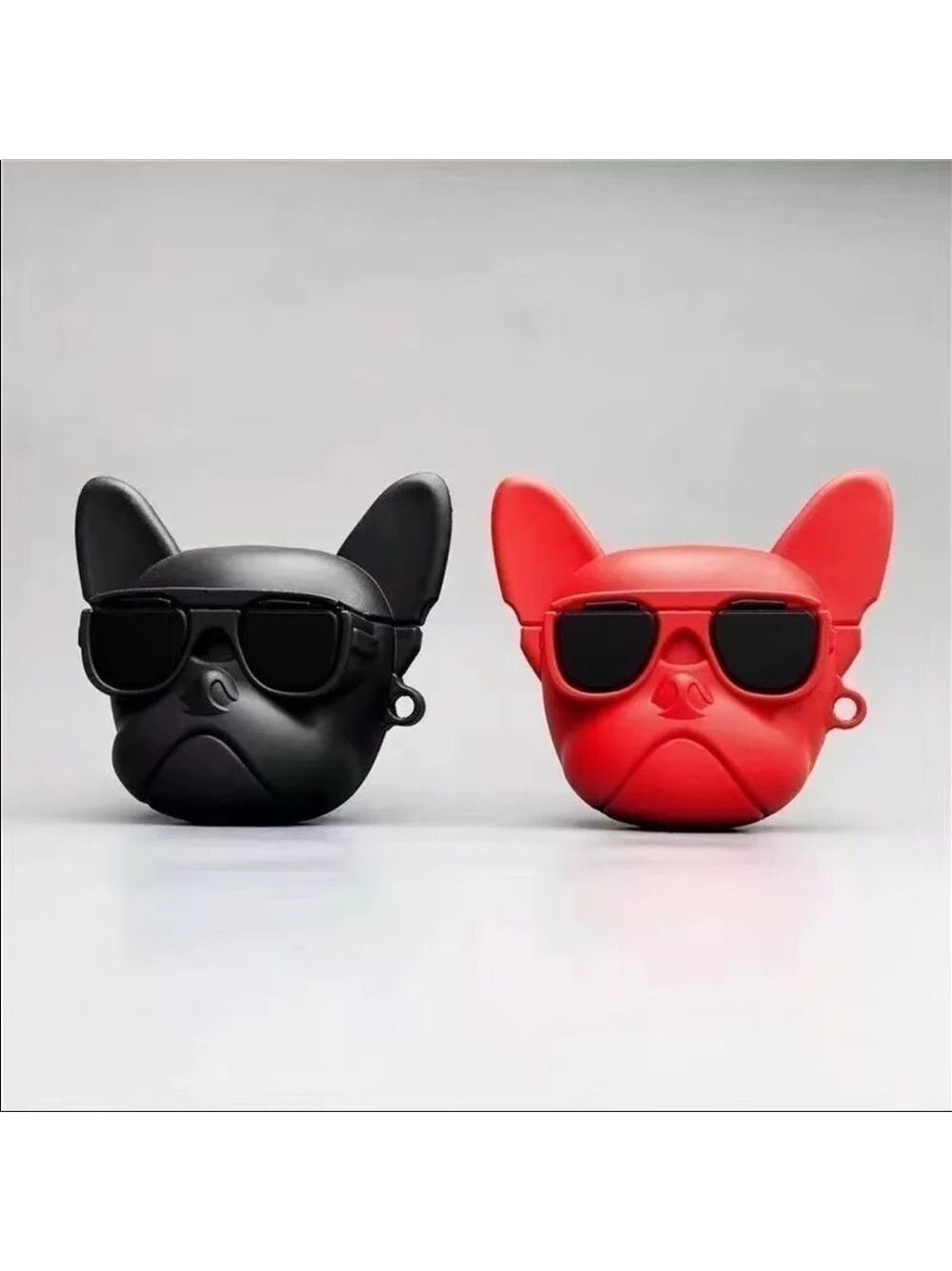 Red AirPods Pro Only - Adorable Frenchie Bulldog Case Earbuds Case - Picture 4 of 7
